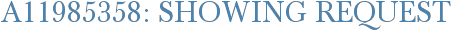 A11985358: Showing Request