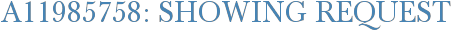 A11985758: Showing Request