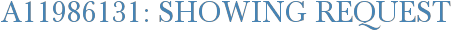 A11986131: Showing Request