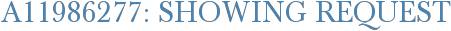 A11986277: Showing Request