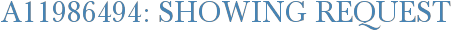 A11986494: Showing Request