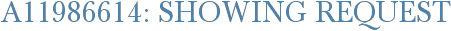 A11986614: Showing Request