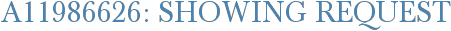 A11986626: Showing Request