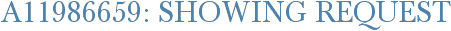 A11986659: Showing Request