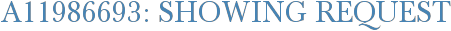 A11986693: Showing Request