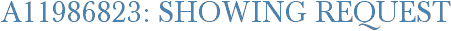 A11986823: Showing Request