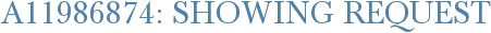 A11986874: Showing Request
