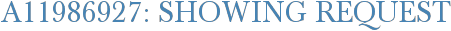 A11986927: Showing Request