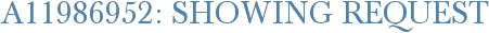 A11986952: Showing Request