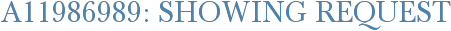 A11986989: Showing Request