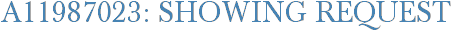 A11987023: Showing Request