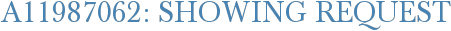 A11987062: Showing Request