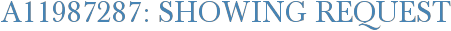 A11987287: Showing Request