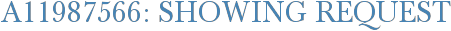 A11987566: Showing Request