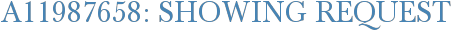A11987658: Showing Request