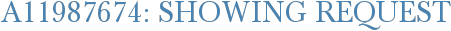 A11987674: Showing Request
