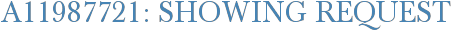A11987721: Showing Request