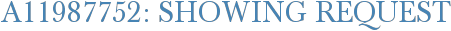 A11987752: Showing Request