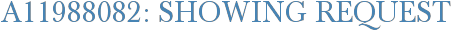 A11988082: Showing Request