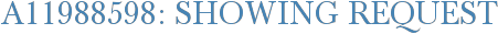 A11988598: Showing Request