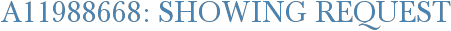 A11988668: Showing Request