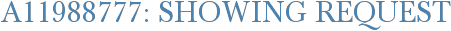 A11988777: Showing Request