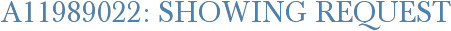 A11989022: Showing Request