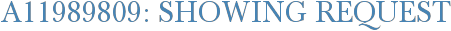 A11989809: Showing Request