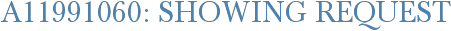A11991060: Showing Request
