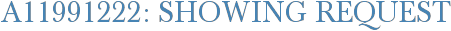 A11991222: Showing Request
