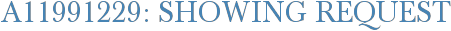 A11991229: Showing Request