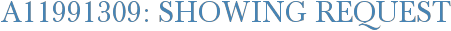 A11991309: Showing Request