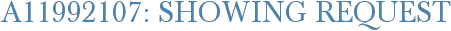 A11992107: Showing Request