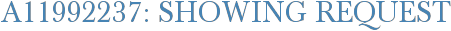 A11992237: Showing Request