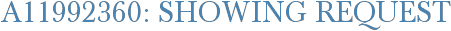 A11992360: Showing Request