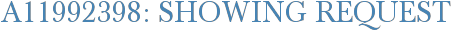 A11992398: Showing Request