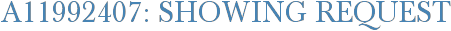 A11992407: Showing Request