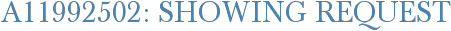 A11992502: Showing Request