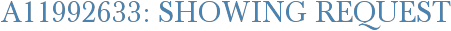 A11992633: Showing Request