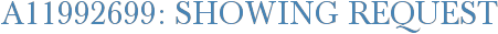 A11992699: Showing Request