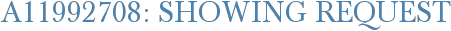 A11992708: Showing Request