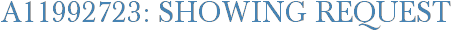 A11992723: Showing Request