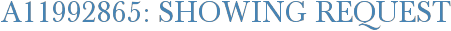 A11992865: Showing Request
