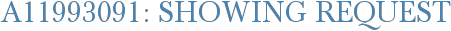 A11993091: Showing Request
