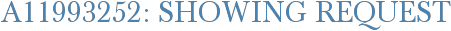 A11993252: Showing Request