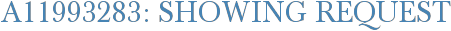 A11993283: Showing Request