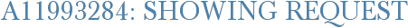 A11993284: Showing Request