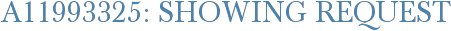 A11993325: Showing Request