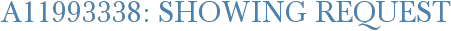 A11993338: Showing Request