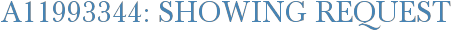 A11993344: Showing Request